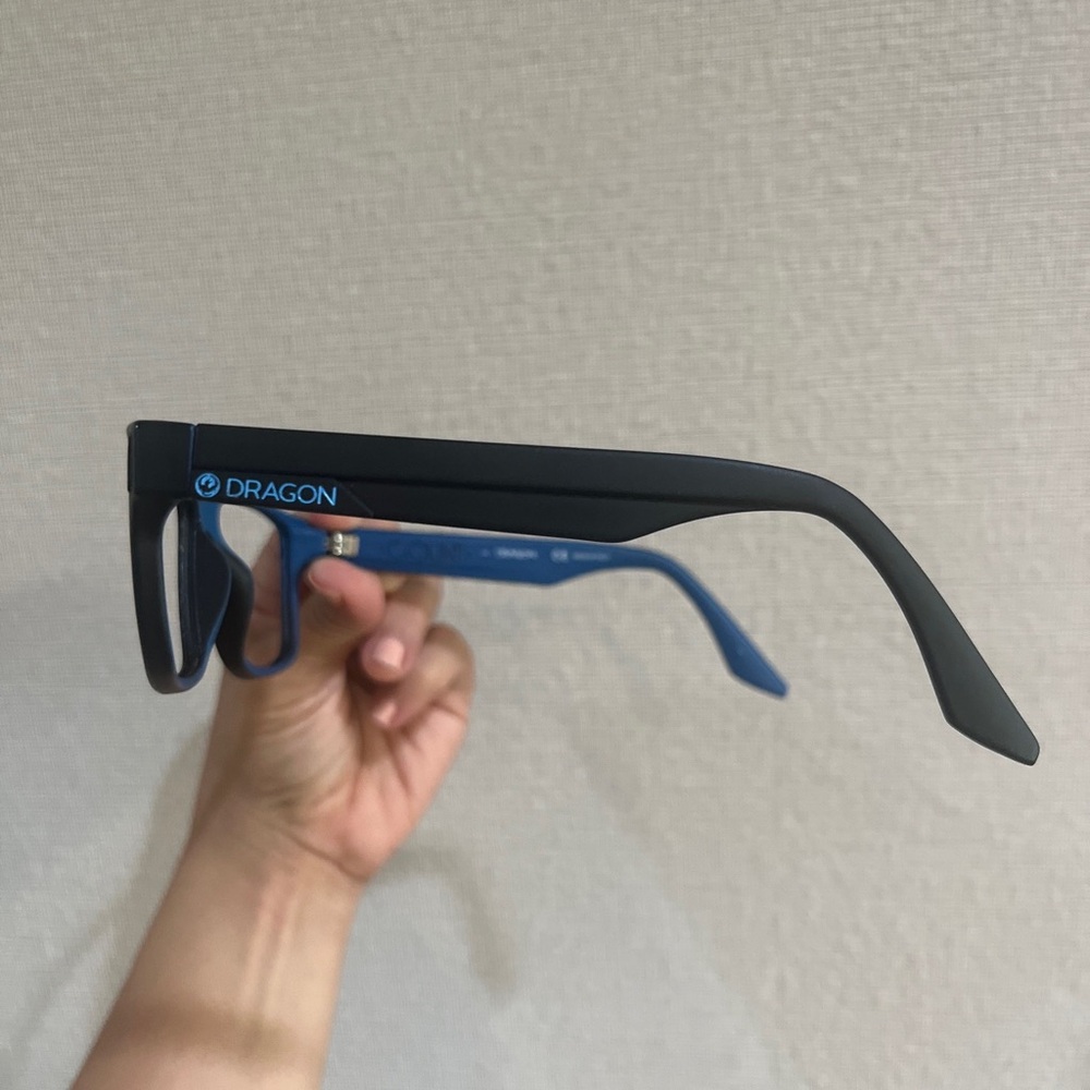 DRAGON  FRAME SUNGLASSES 58-15-14  008 MATTE BLACK / BLUE - Picture 2 of 7